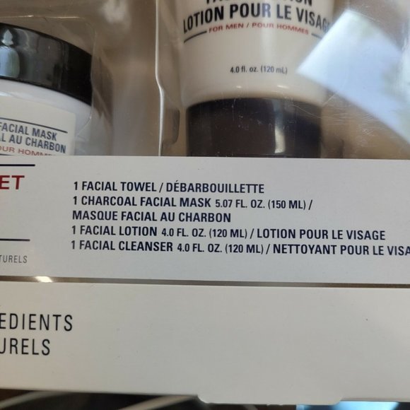 IZOD Performx 4 Pc Men Facial Care Set Blue and White For Man NIB Towel Mask - Picture 2 of 6